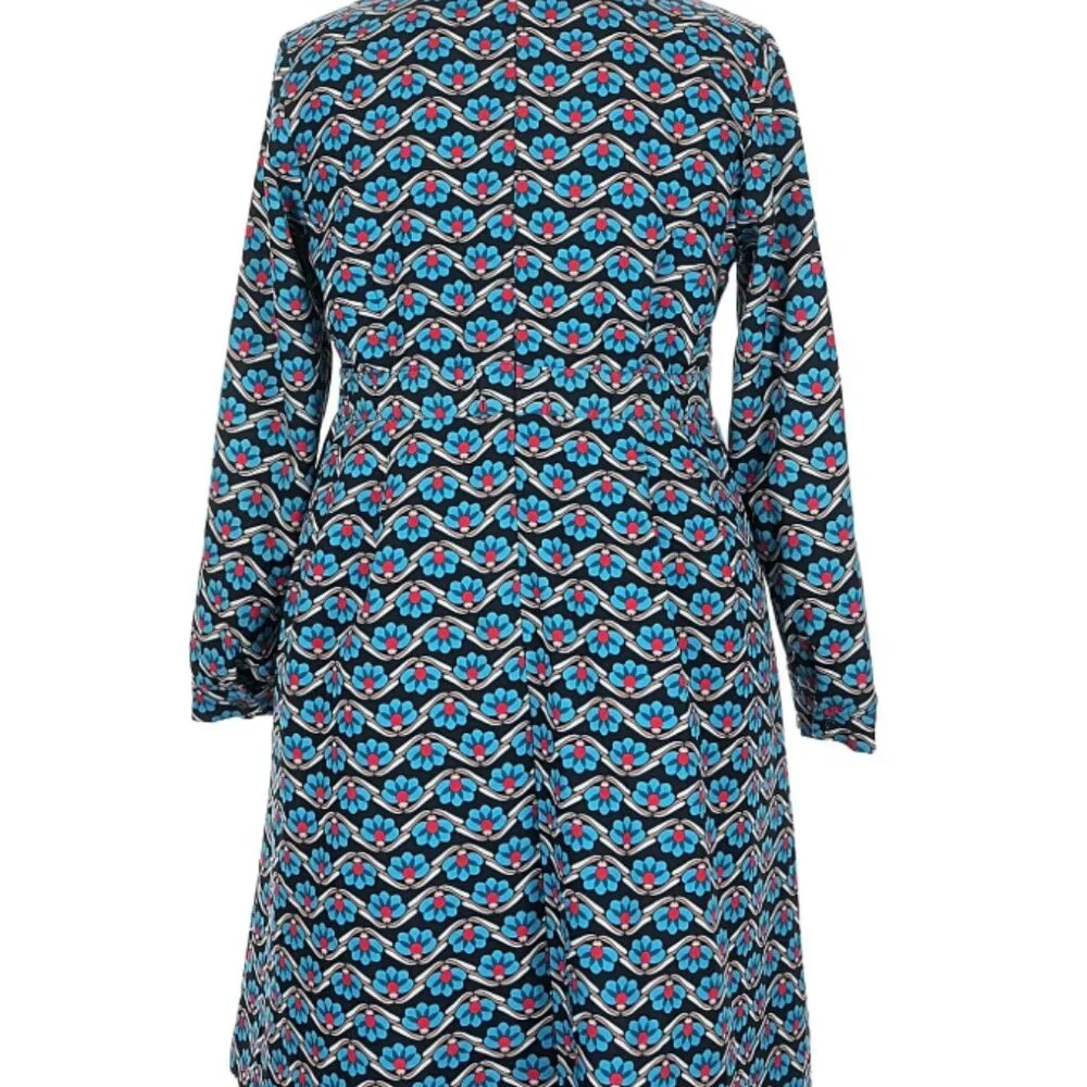 EUC Eloquii Long Sleeve Patterned Dress Size 18 - Picture 2 of 4